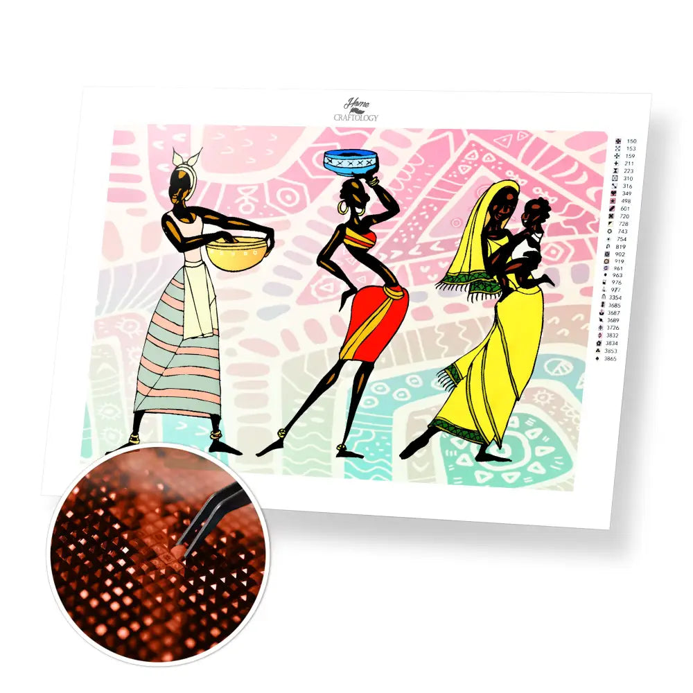 Working Women - Premium Diamond Painting Kit - 40x30cm / 16x12’’ / Square (Most Popular) - Diamond Painting Kit