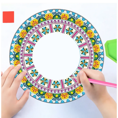 Yellow and Green Sun - Diamond Painting Mirror - Mirror