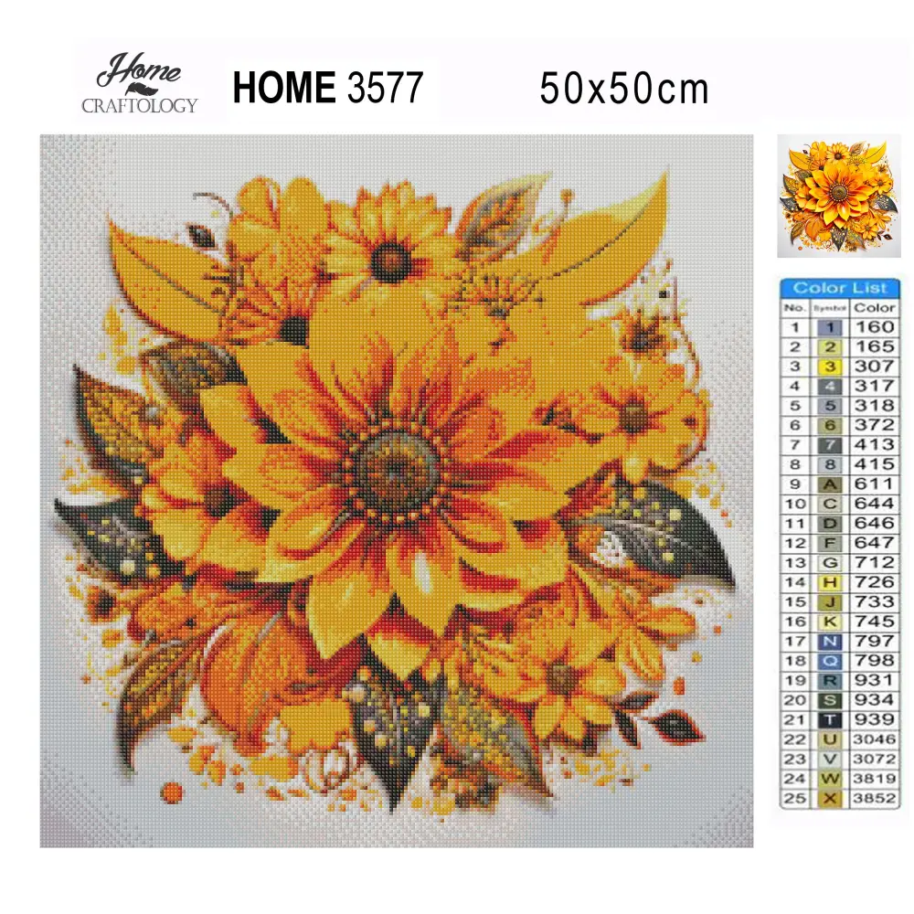 Yellow Flower Mandala - Exclusive Premium Diamond Painting Kit - Diamond Painting Kit