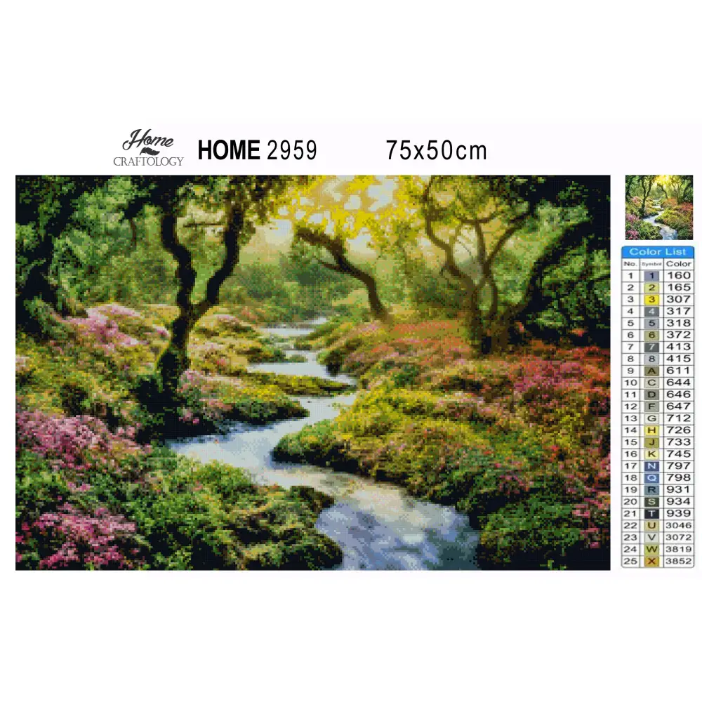 Zigzag Stream - Premium Diamond Painting Kit - Diamond Painting Kit