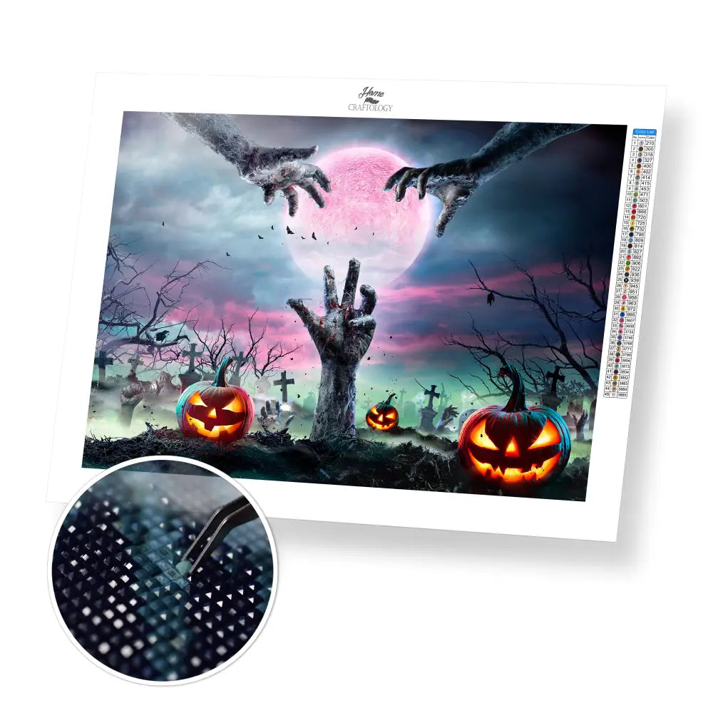 Zombies - Premium Diamond Painting Kit - 40x30cm / 16x12’’ / Square (Most Popular) - Diamond Painting Kit