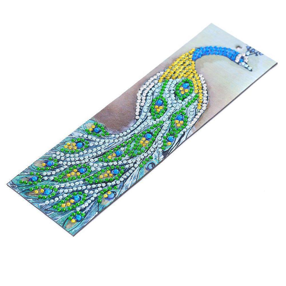 Beautiful Peacock - Diamond Painting Bookmark