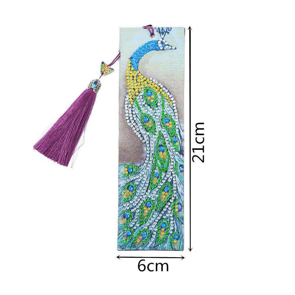 Beautiful Peacock - Diamond Painting Bookmark