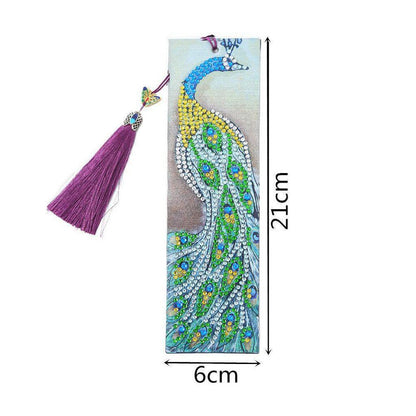 Beautiful Peacock - Diamond Painting Bookmark