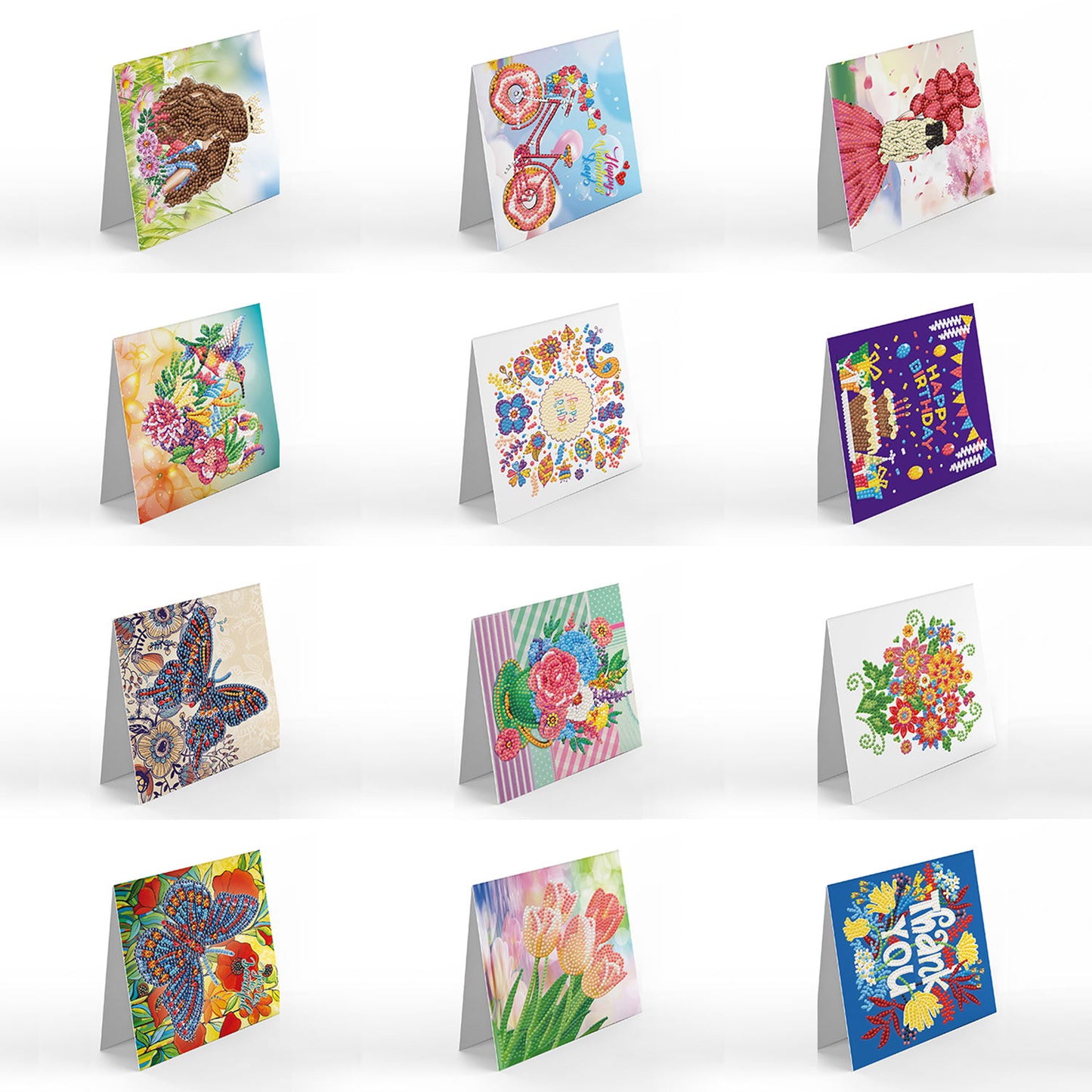 Set of 12 Greeting Cards Set D