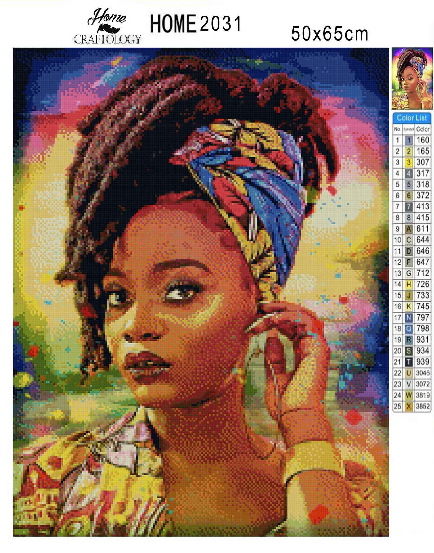 African Woman - Premium Diamond Painting Kit