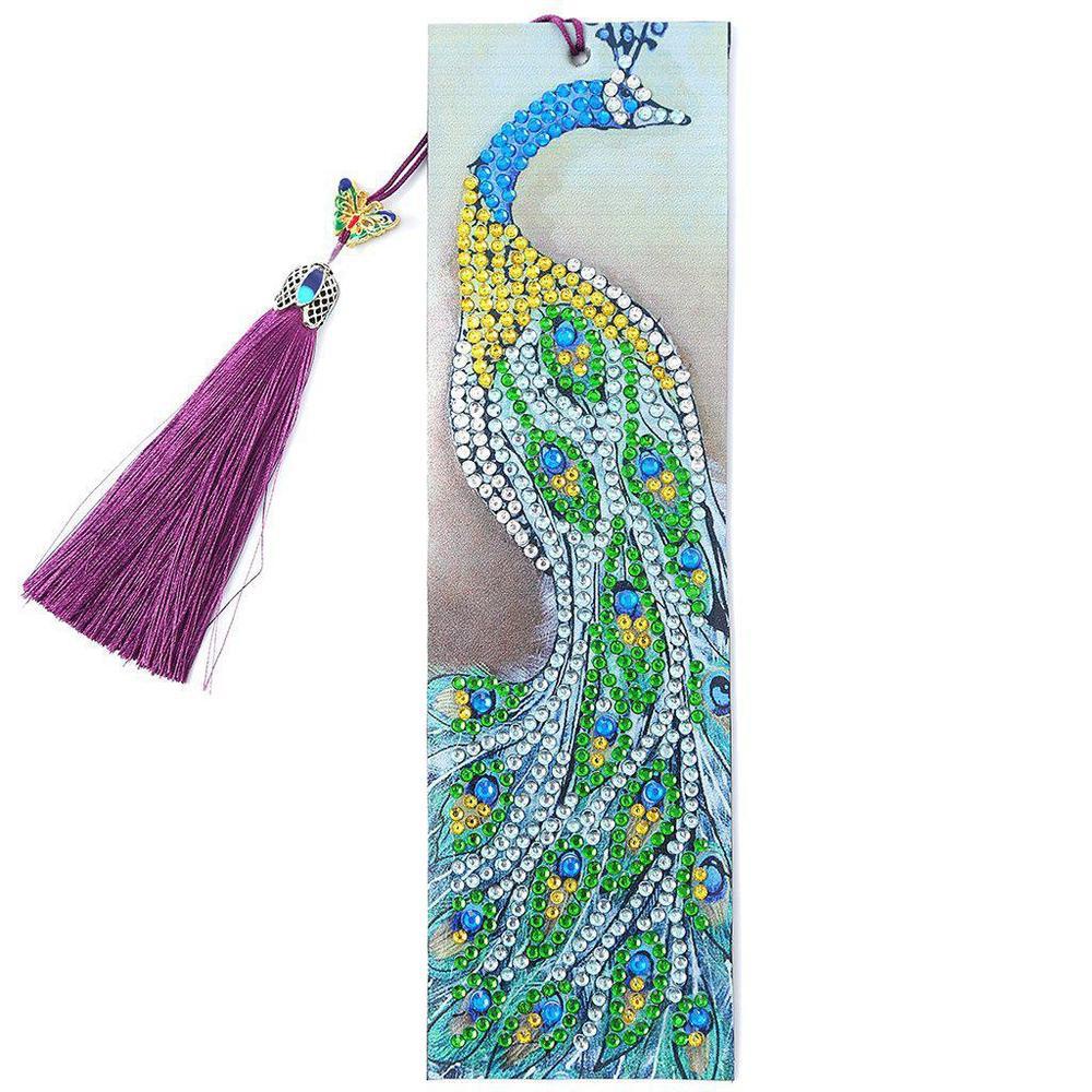 Beautiful Peacock - Diamond Painting Bookmark