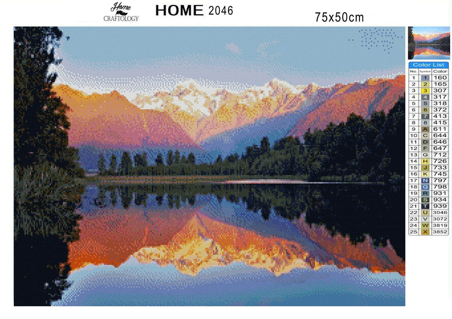 Lake Matheson - Premium Diamond Painting Kit