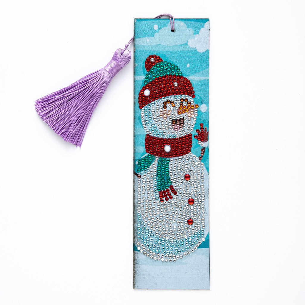 Waving Snowman - Diamond Painting Bookmark