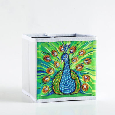 Green Peacock  - Diamond Painting Storage Kit