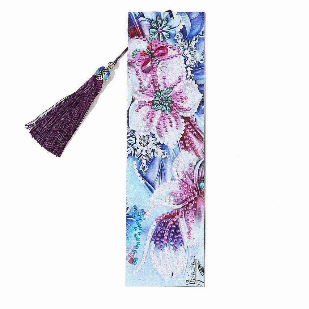 Orchids - Diamond Painting Bookmark