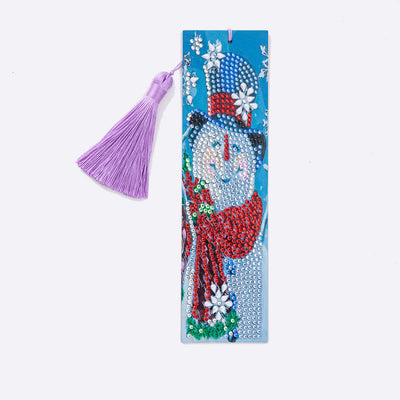 Snowman - Diamond Painting Bookmark