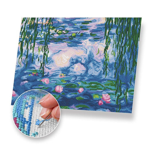 Water Lilies Kit - Cross Stitch