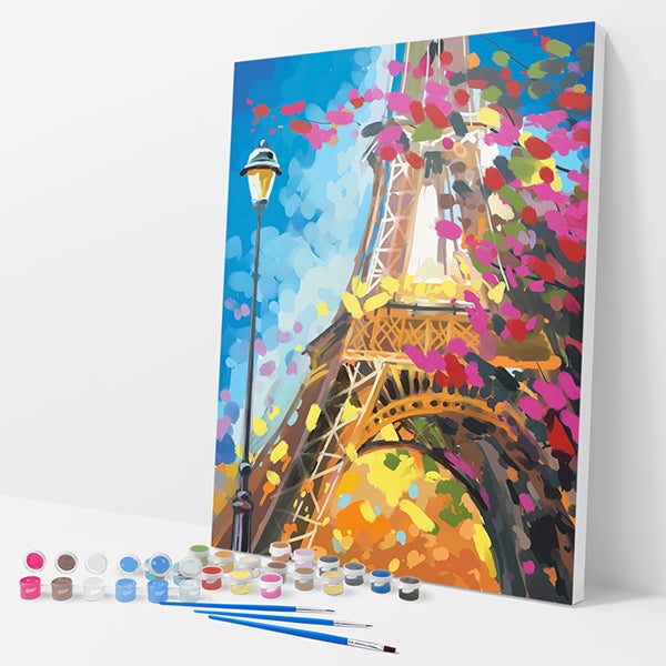 Eiffel Tower in Spring Kit - Paint By Numbers