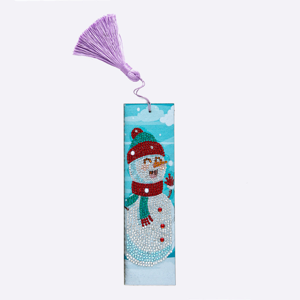 Waving Snowman - Diamond Painting Bookmark