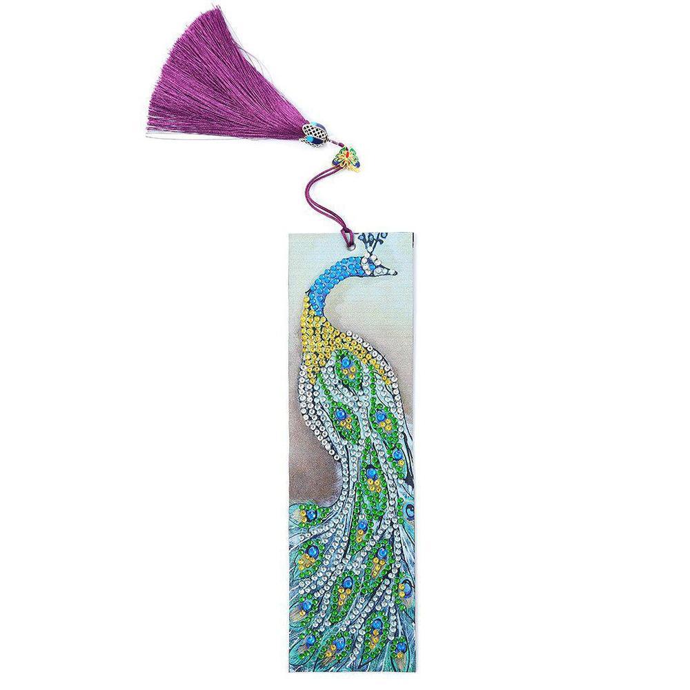 Beautiful Peacock - Diamond Painting Bookmark
