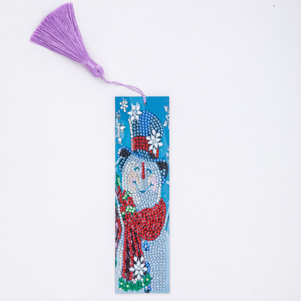 Snowman - Diamond Painting Bookmark