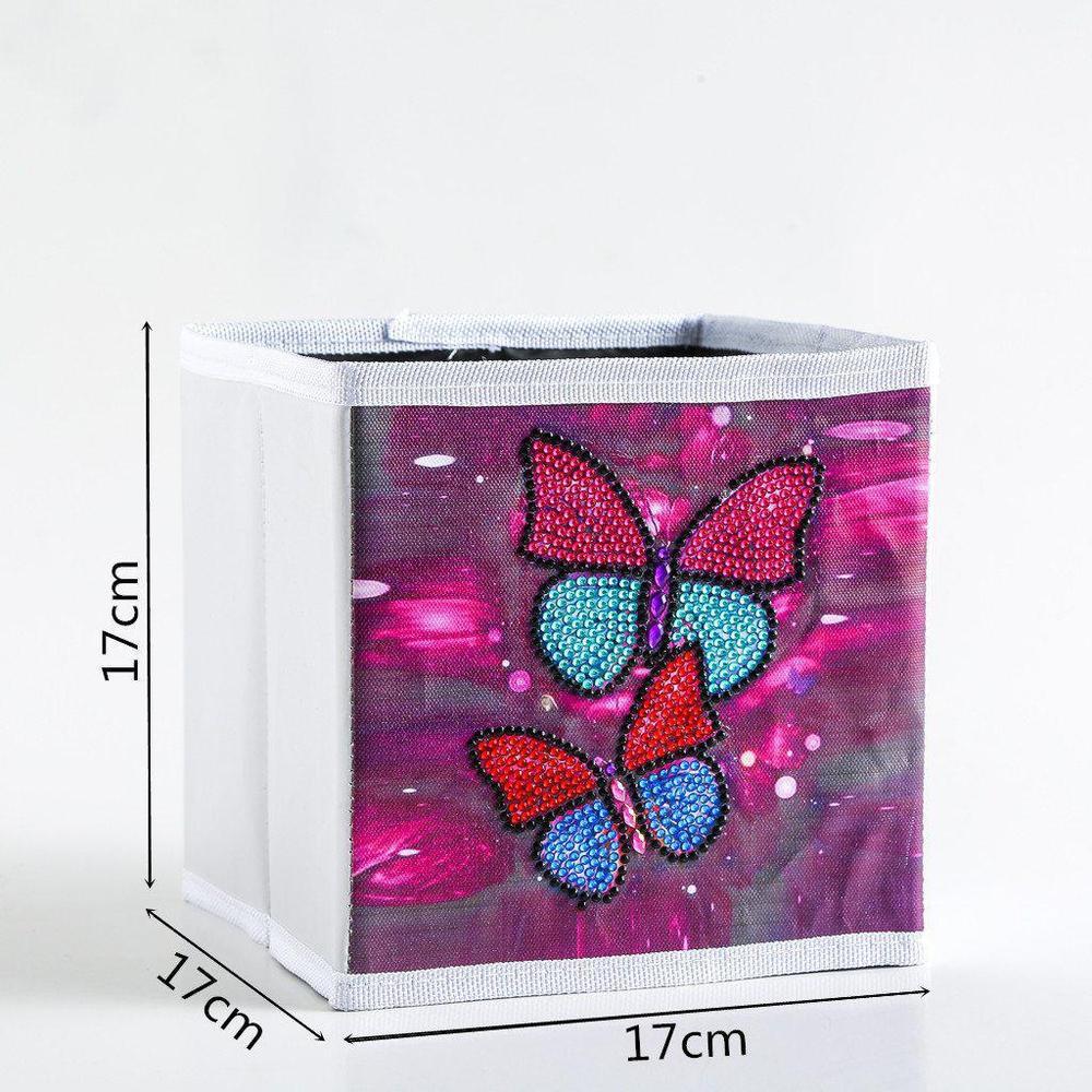 Red and Blue Butterflies - Diamond Painting Storage Kit