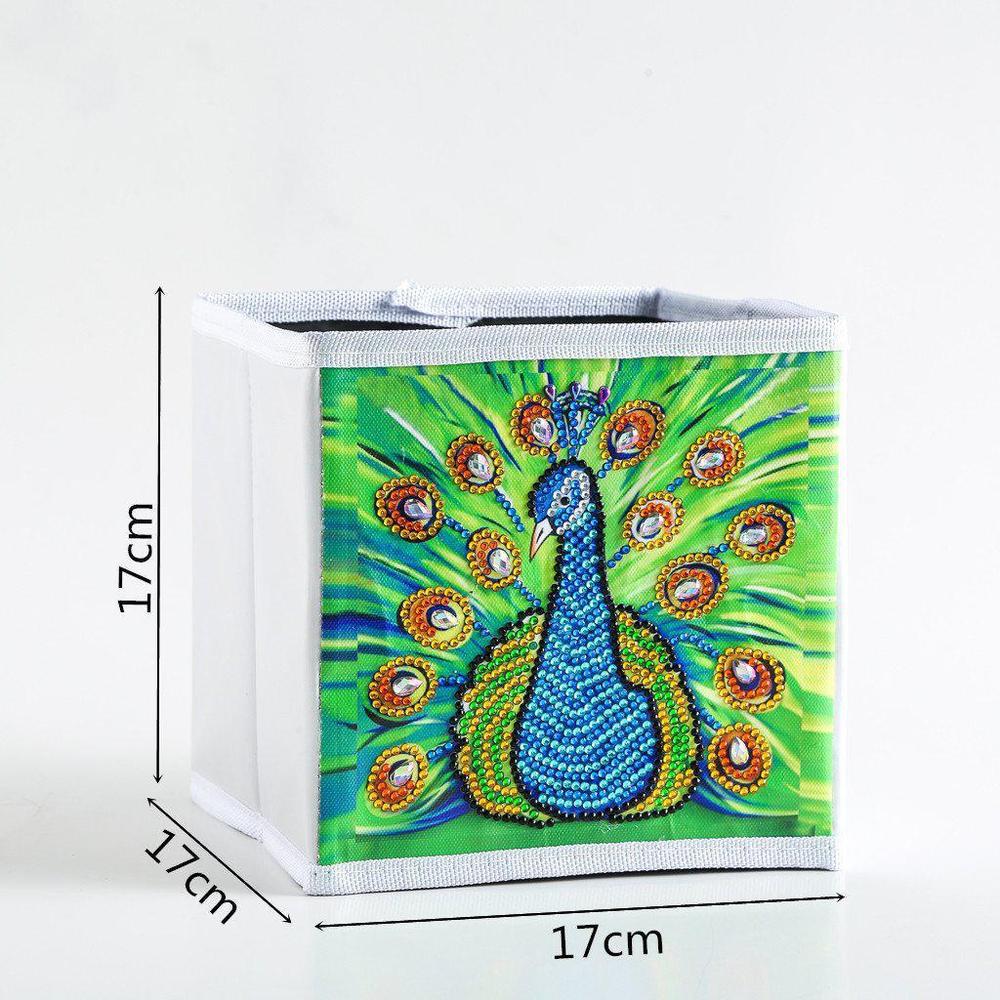 Green Peacock  - Diamond Painting Storage Kit