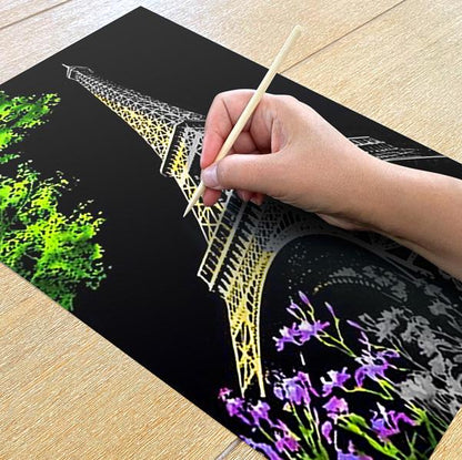 Eiffel Tower, France - Scratch Painting Kit