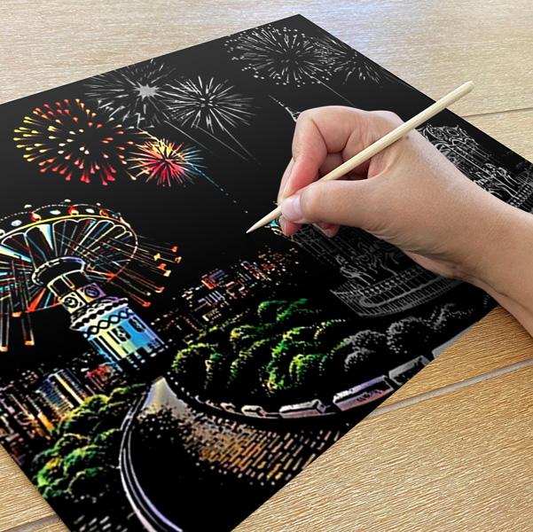 Theme Park - Scratch Painting Kit