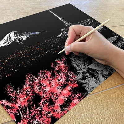Mt. Fuji, Japan - Scratch Painting Kit