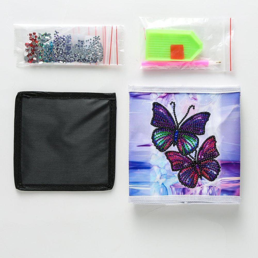 Blue and Purple Butterflies - Diamond Painting Storage Kit