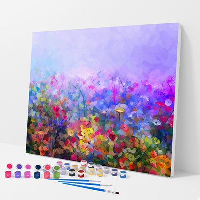 Field of Colorful Flowers Kit - Paint By Numbers