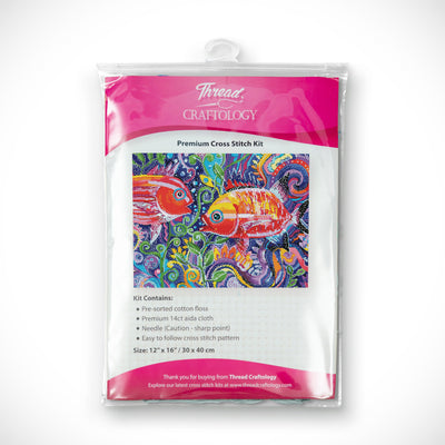 Colorful Fish Kit - Cross Stitch