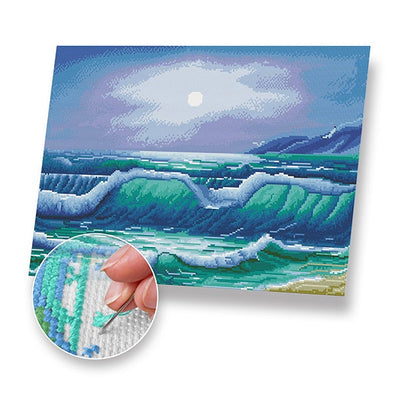 Sunlit Waves Kit - Cross Stitch