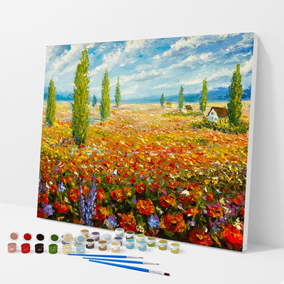 Field of Poppies Kit - Paint By Numbers