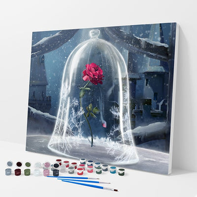 Beauty and the Beast Rose Kit - Paint By Numbers