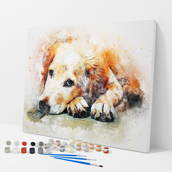 Puppy Dog Eyes Kit - Paint By Numbers