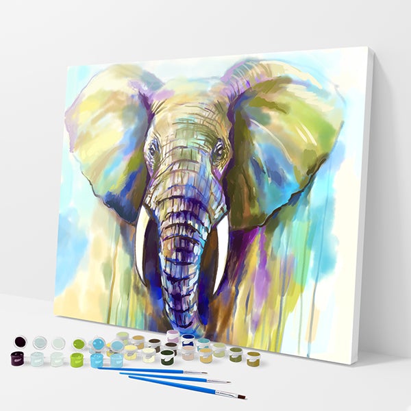 Big-Eared Elephant Kit - Paint By Numbers