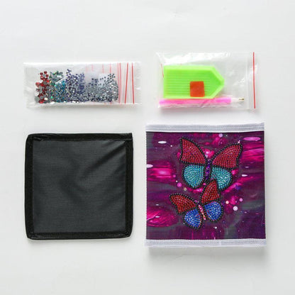 Red and Blue Butterflies - Diamond Painting Storage Kit