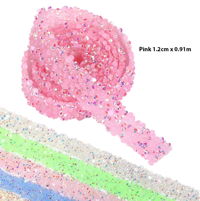 Pastel Rhinestone Adhesive Tape