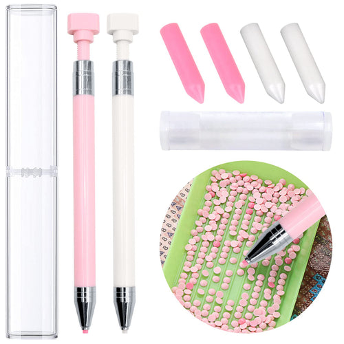 2pcs Refillable Diamond Painting Wax Pen with Case