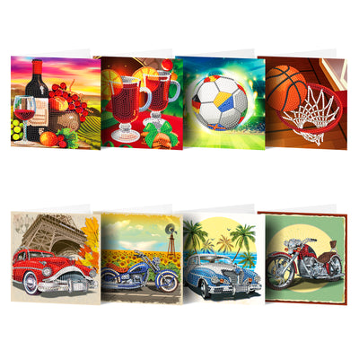 Set of 8 For the Boys Greeting Cards