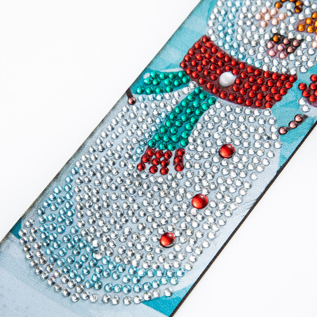 Waving Snowman - Diamond Painting Bookmark