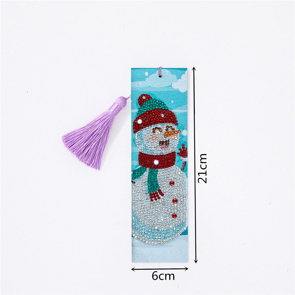 Waving Snowman - Diamond Painting Bookmark