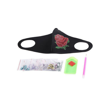 Red Rose- Diamond Painting Face Mask