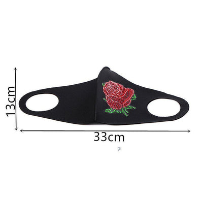 Red Rose- Diamond Painting Face Mask
