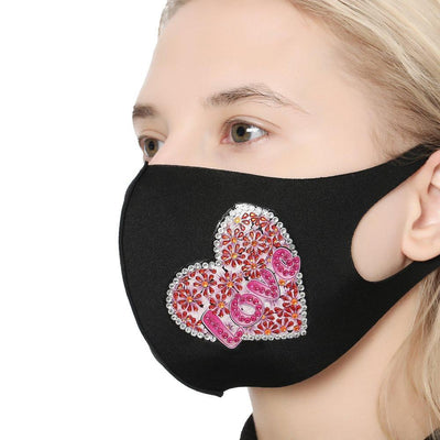 Heart - Diamond Painting Face Mask