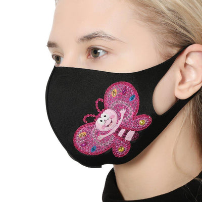 Cute Butterfly - Diamond Painting Face Mask