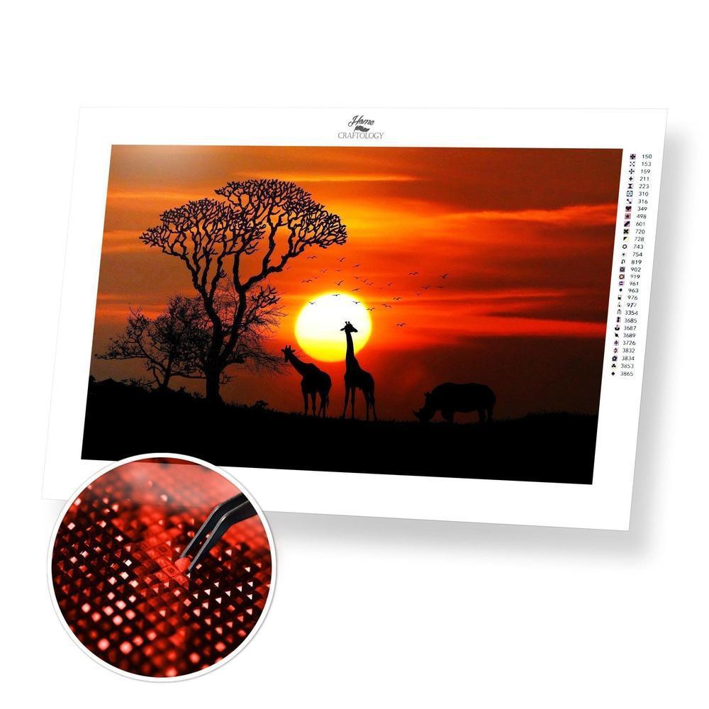 African Sunset - Diamond Painting Kit - Home Craftology