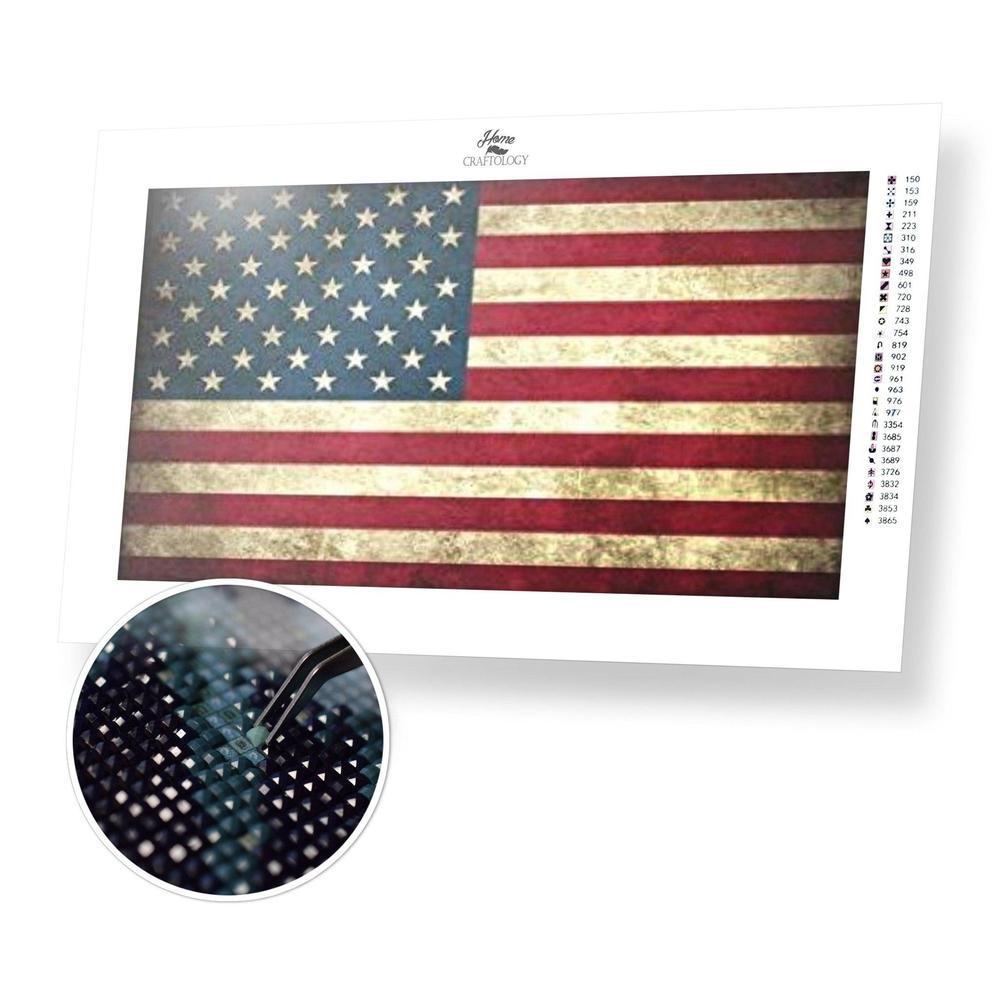 American Flag - Diamond Painting Kit - Home Craftology