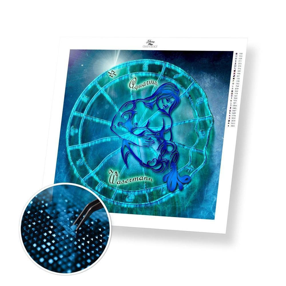 Aquarius Horoscope - Diamond Painting Kit - Home Craftology