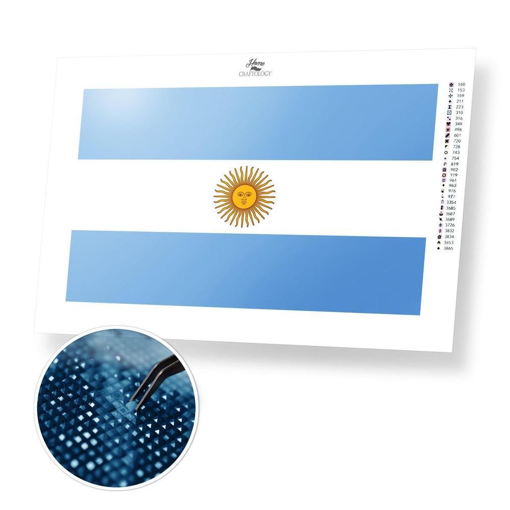 Argentina Flag - Diamond Painting Kit - Home Craftology