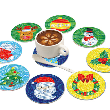 Set of 9 Christmas - Diamond Painting Coaster