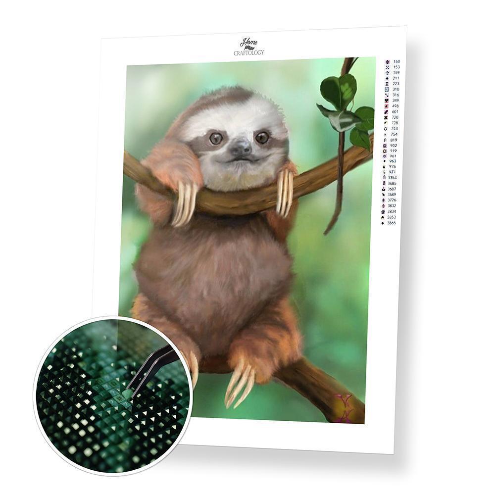 Baby Sloth - Diamond Painting Kit - Home Craftology